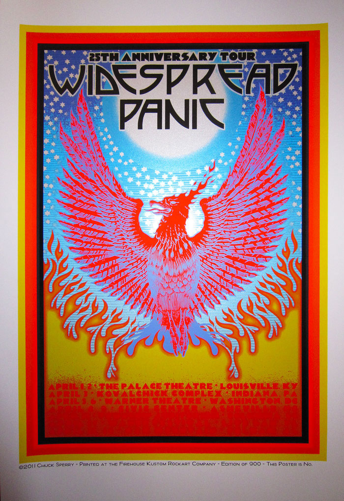 Widespread Panic 25th Anniversary Tour Poster by Chuck Sperry