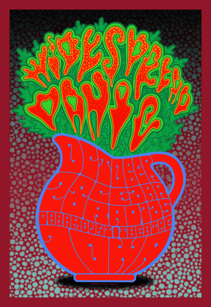 Widespread Panic October 28, 2014 Ames, IA poster by Chuck Sperry - Red Wine Variant