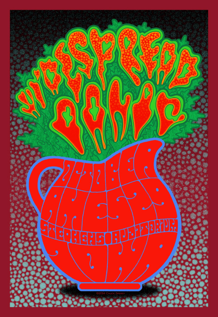 Widespread Panic October 29, 2014 Stephens Auditorium, Ames, IA poster by Chuck Sperry - Red Wine Variant
