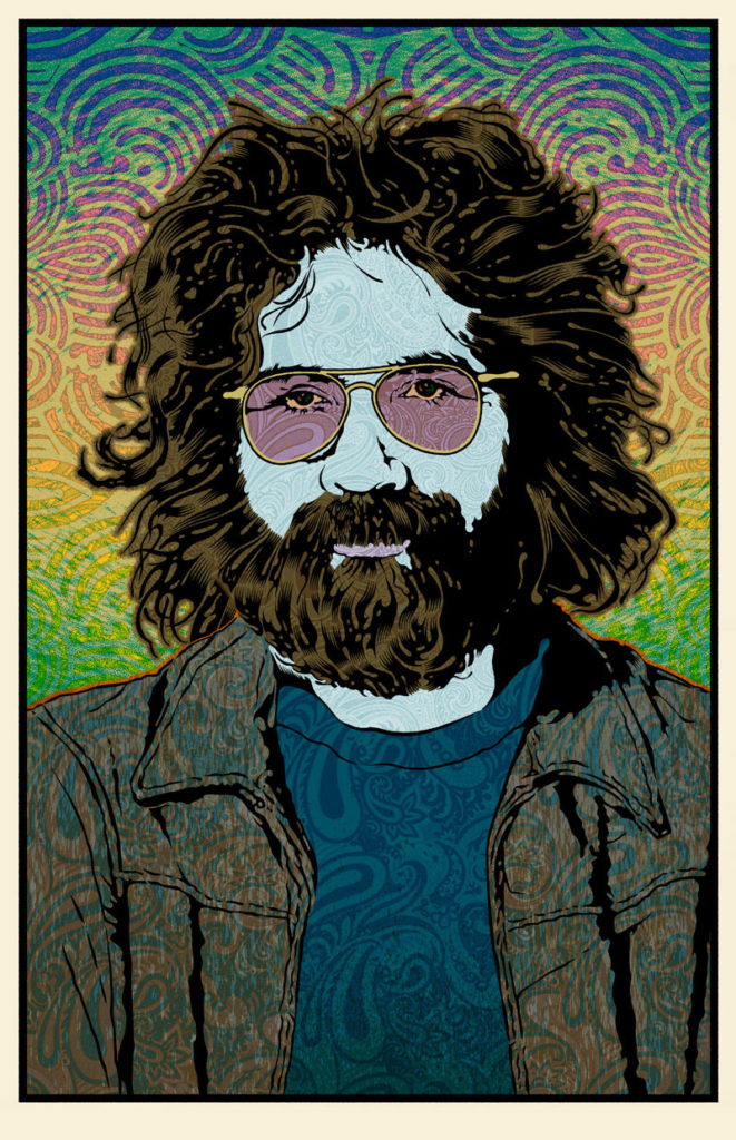 Jerry Garcia (Summer) art print by Chuck Sperry