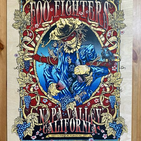 Foo Fighters BottleRock Festival Napa Valley 2017 Zoltron maple wood edition of 20