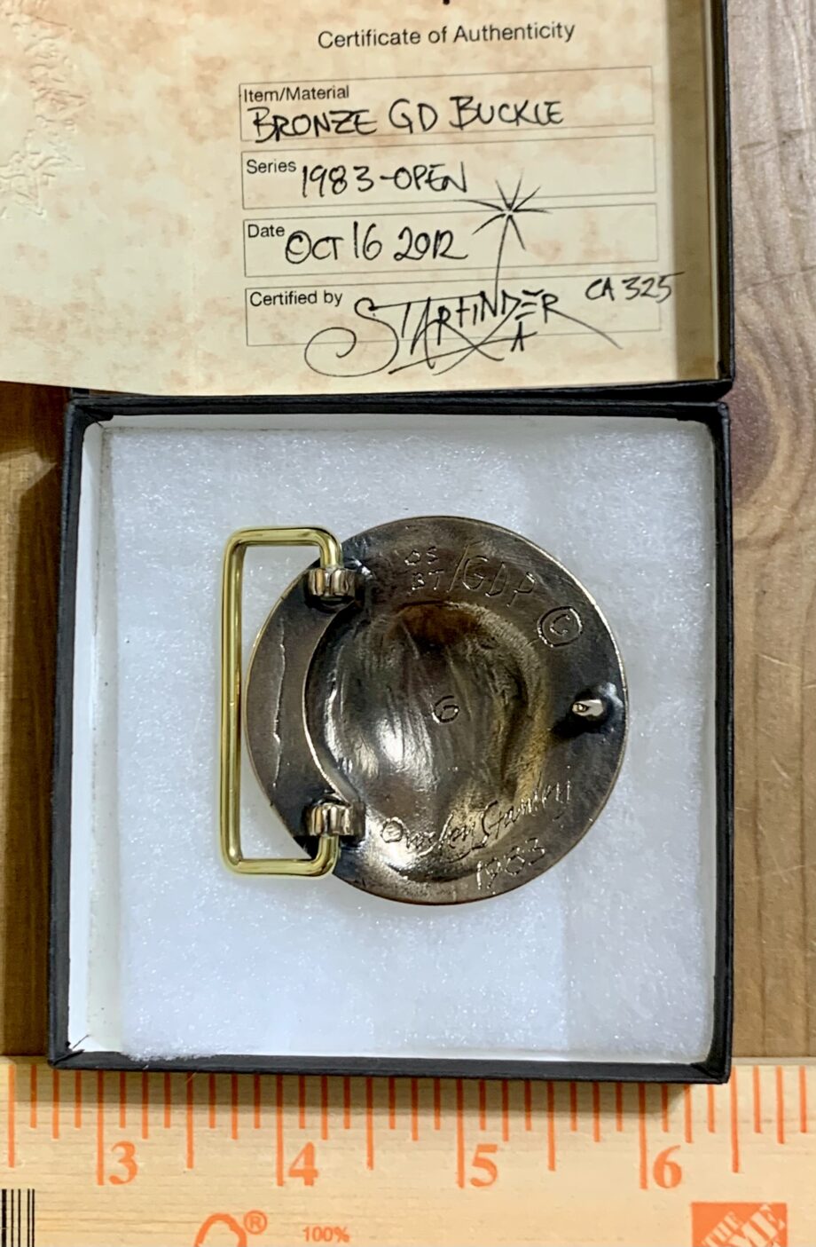 Grateful Dead Owsley (Bear) Stanley & Robert (Bob) Thomas Steal Your Face Belt Buckle Bronze edition - Image 4