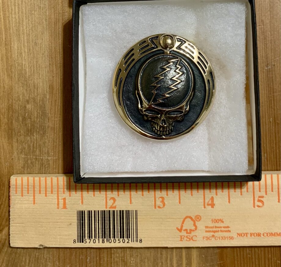 Grateful Dead Owsley (Bear) Stanley & Robert (Bob) Thomas Steal Your Face Belt Buckle Bronze edition