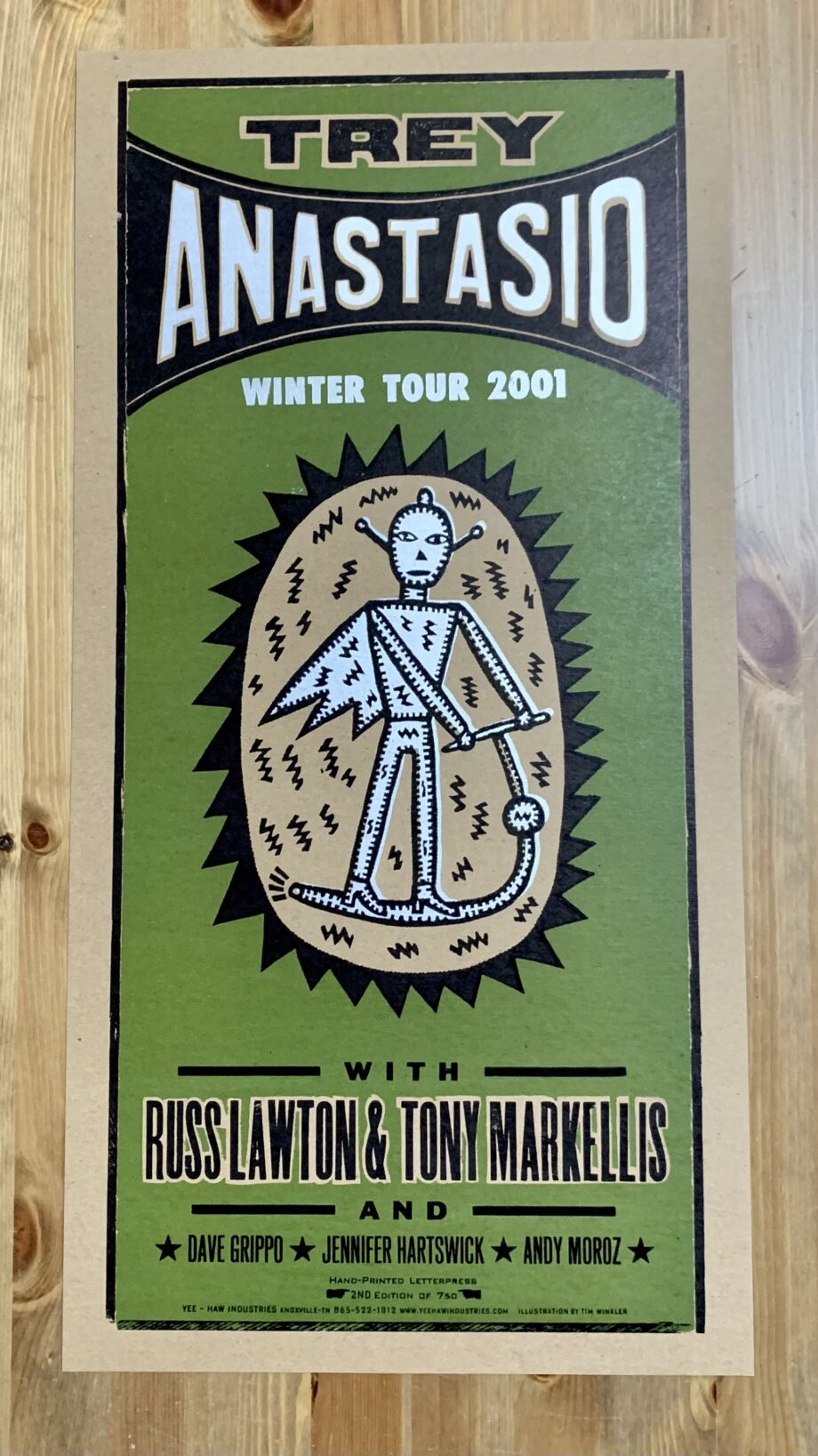 Trey Anastasio Winter Tour 2001 Yee Haw Industries Green 2nd Edition