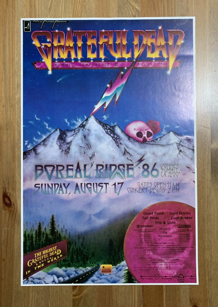 Grateful Dead Boreal Ridge Donner Summit California cancelled show 1986