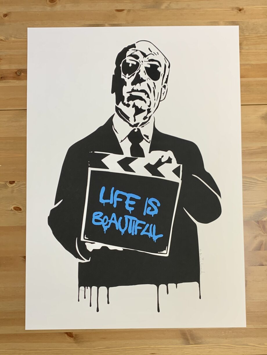 Alfred Hitchcock 2008 Mr Brainwash Life is Beautiful Blue edition