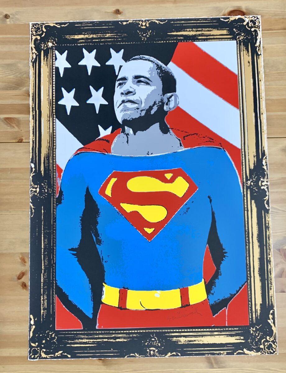 Obama Superman 2008 Mr Brainwash Gold Edition of 300