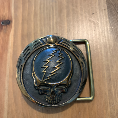 Grateful Dead Owsley (Bear) Stanley & Robert (Bob) Thomas Steal Your Face Belt Buckle Bronze edition